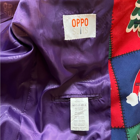 OPPOSUITS Fun Ugly Christmas Suit Jacket Pants Men's size 50 - Picture 5 of 13